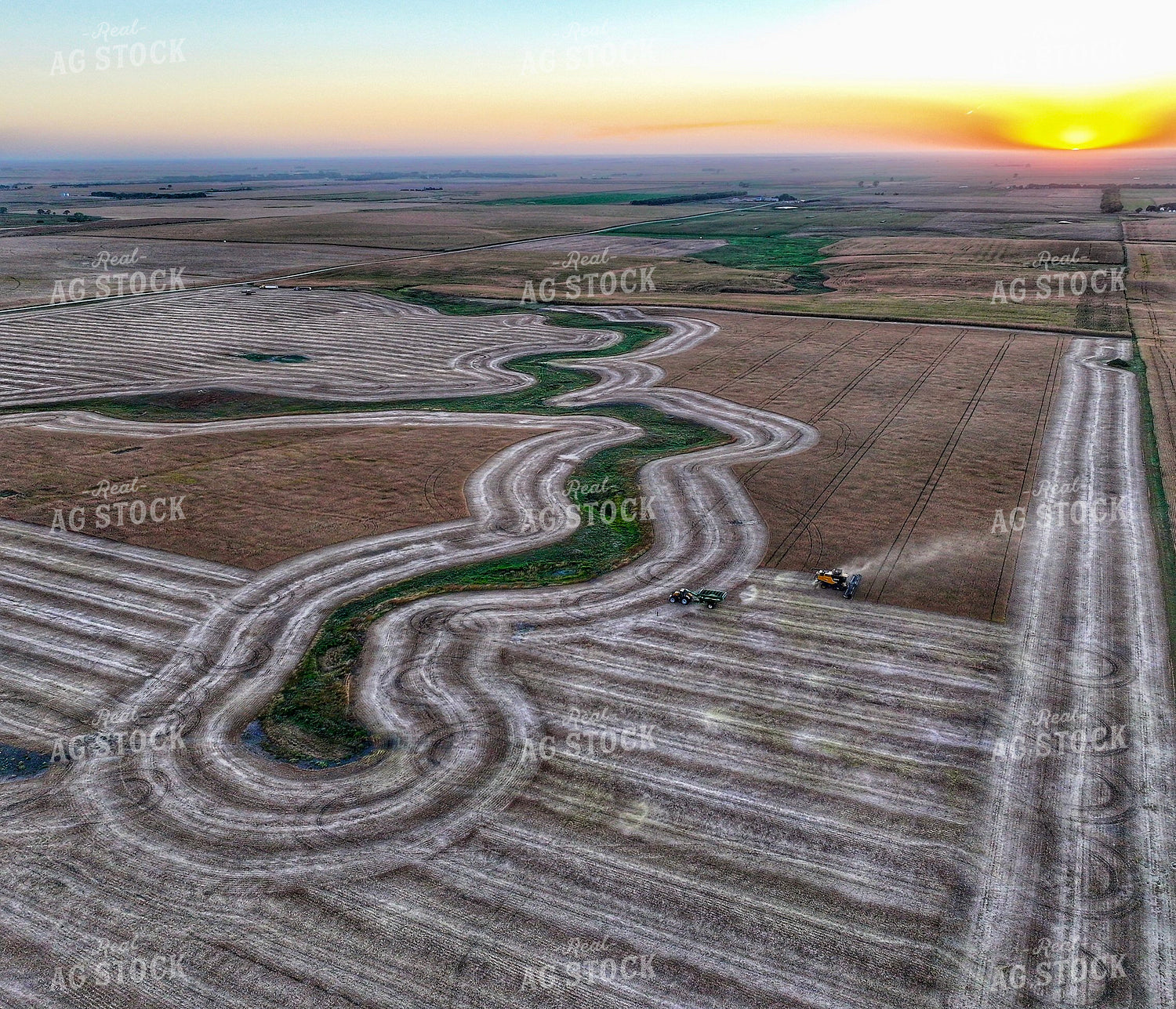 Aerial of Wheat Harvest 141180