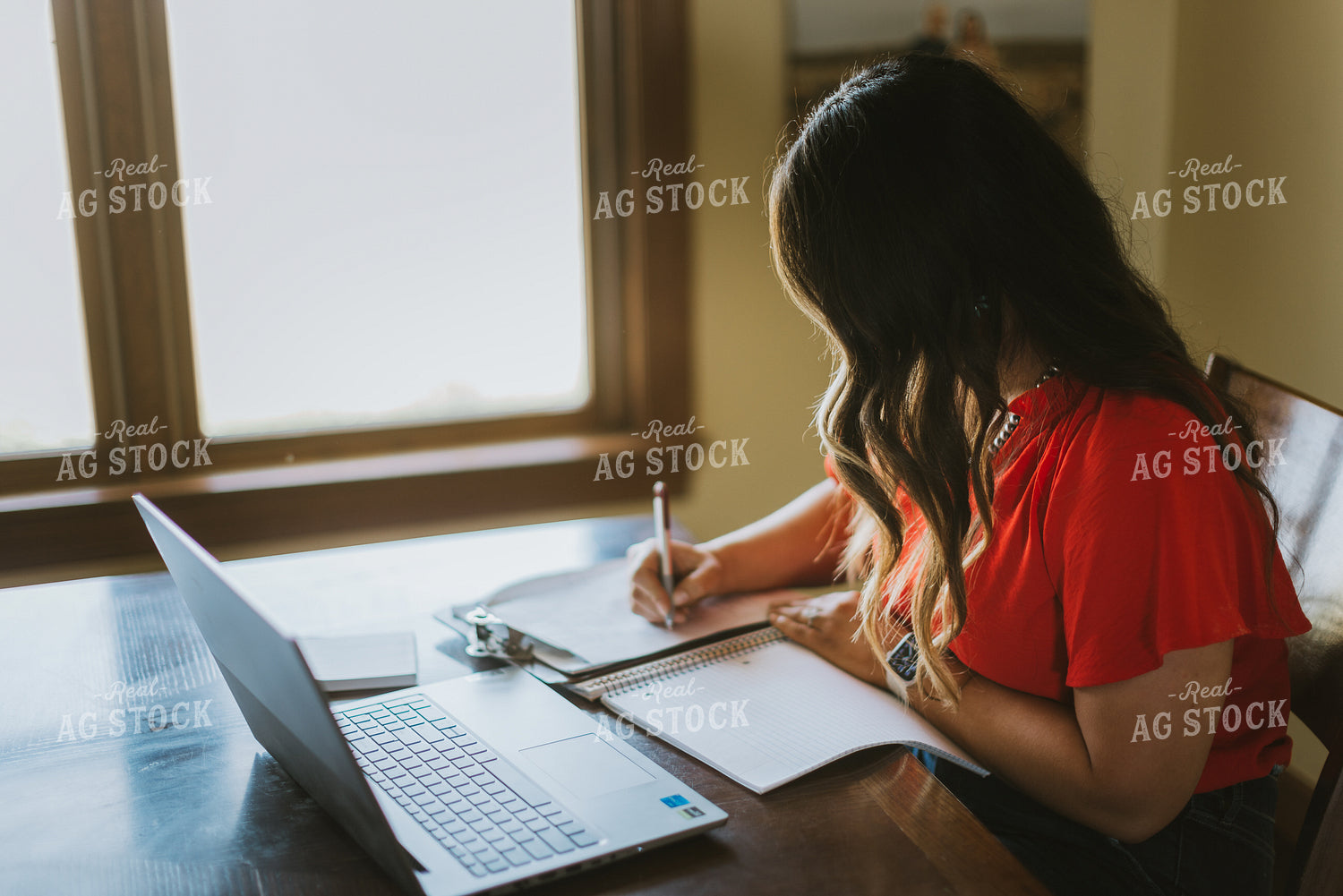 Female Farmer on Computer 8104