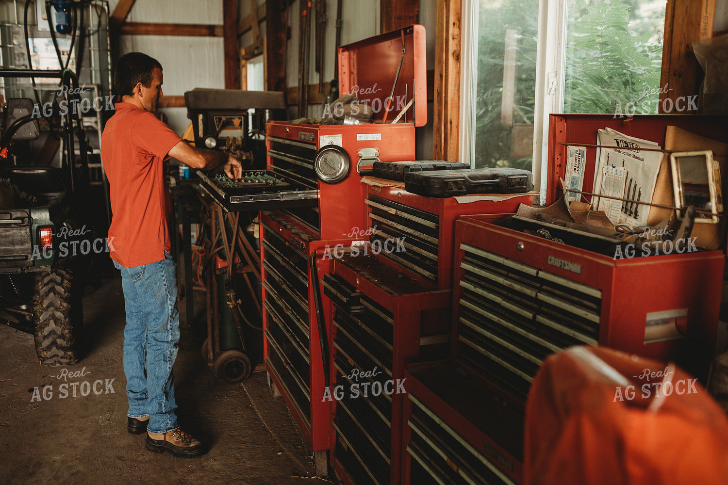 Farmer Getting Tools inside Farm Shop 4511