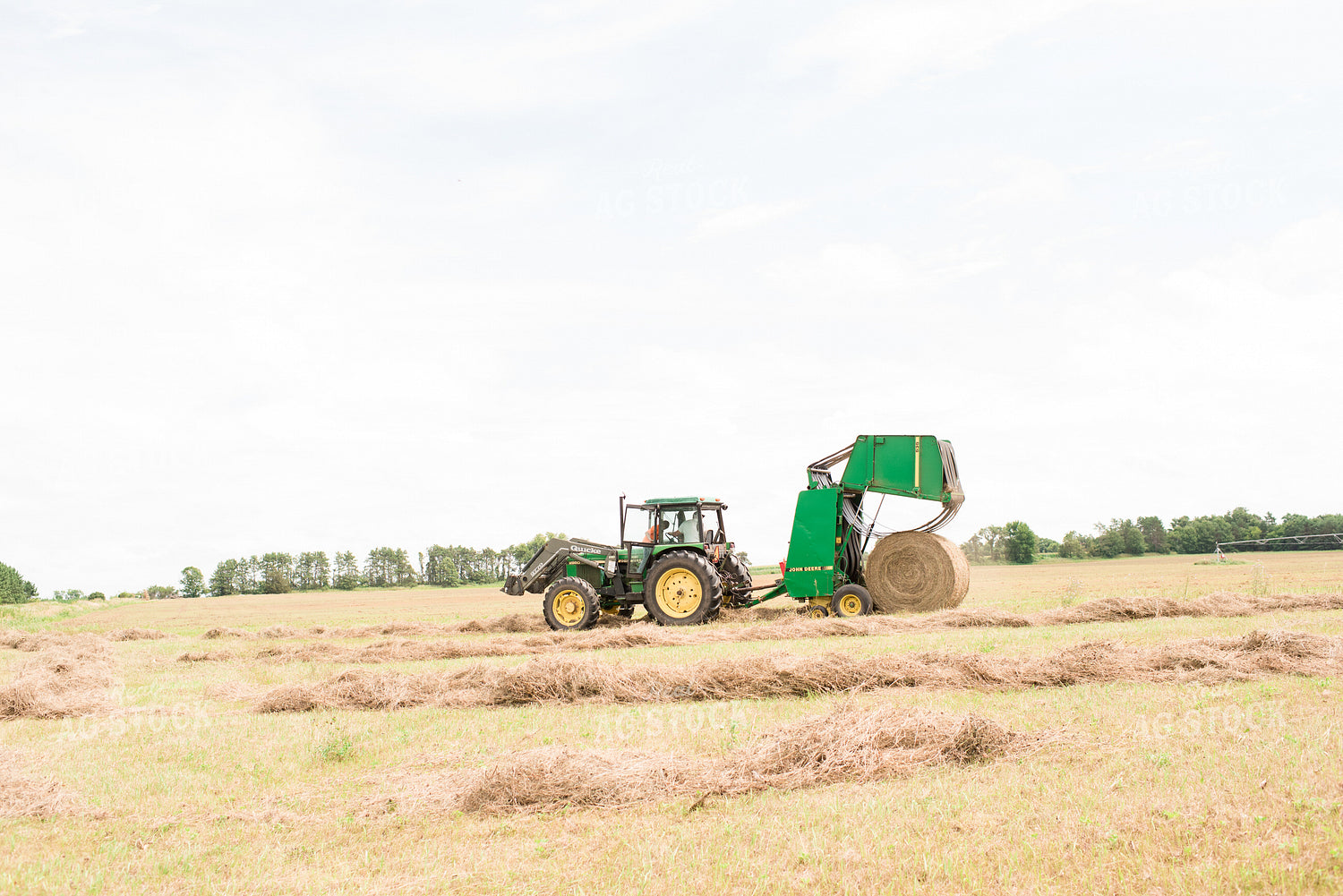 Tractor and Hay Baler 74072