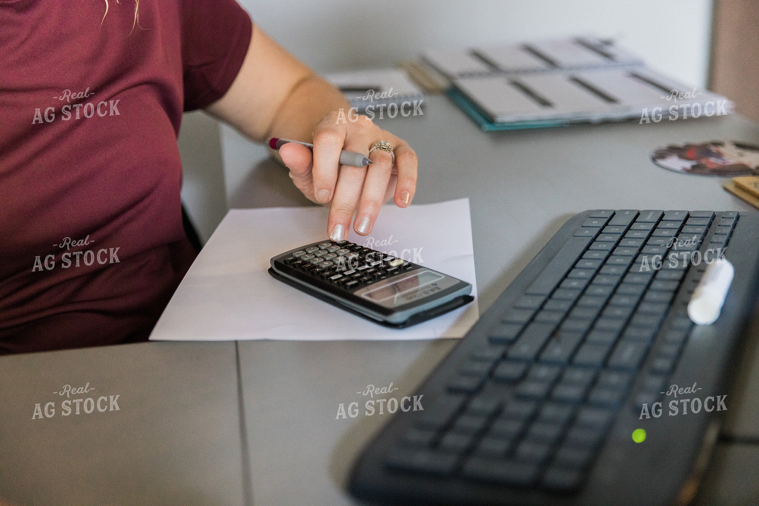 Female Farmer on Computer 8084