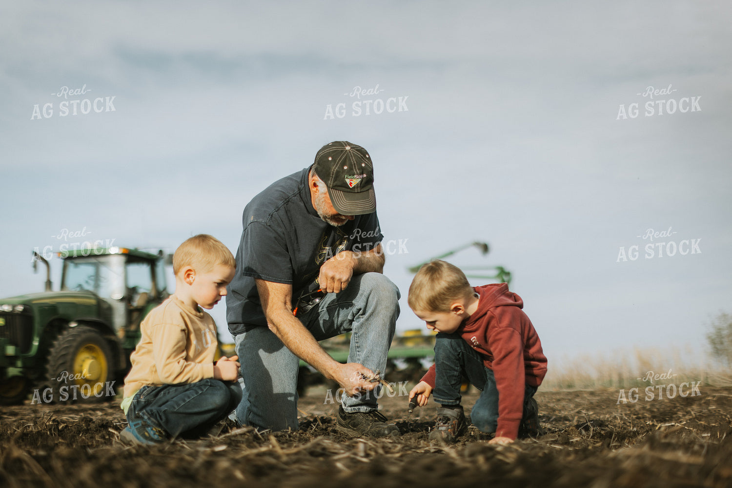 Checking Seed Depth with Farm Kids 8139