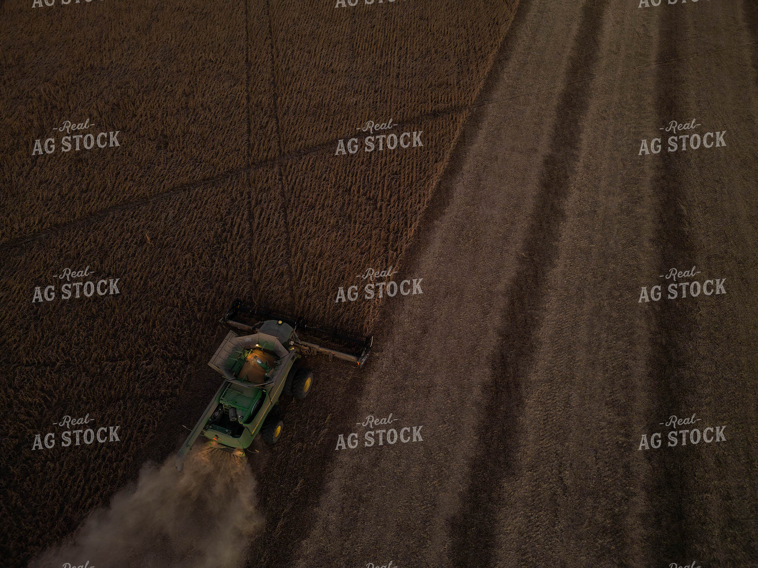 Overhead of Soybean Harvest 115457