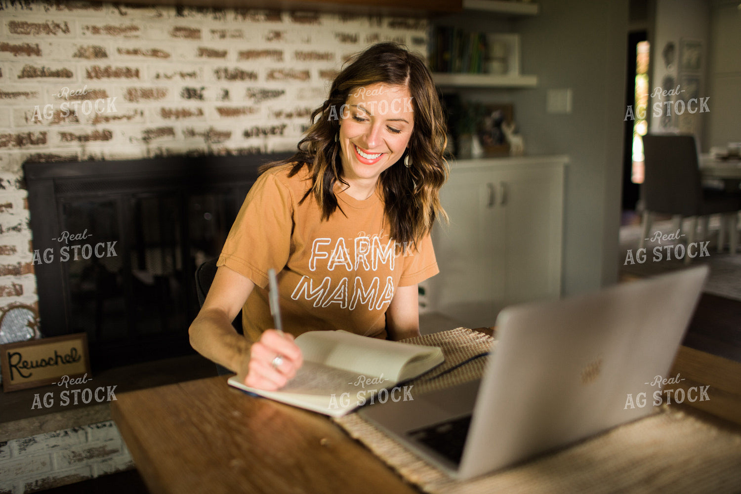 Woman Writing in Notebook 5944