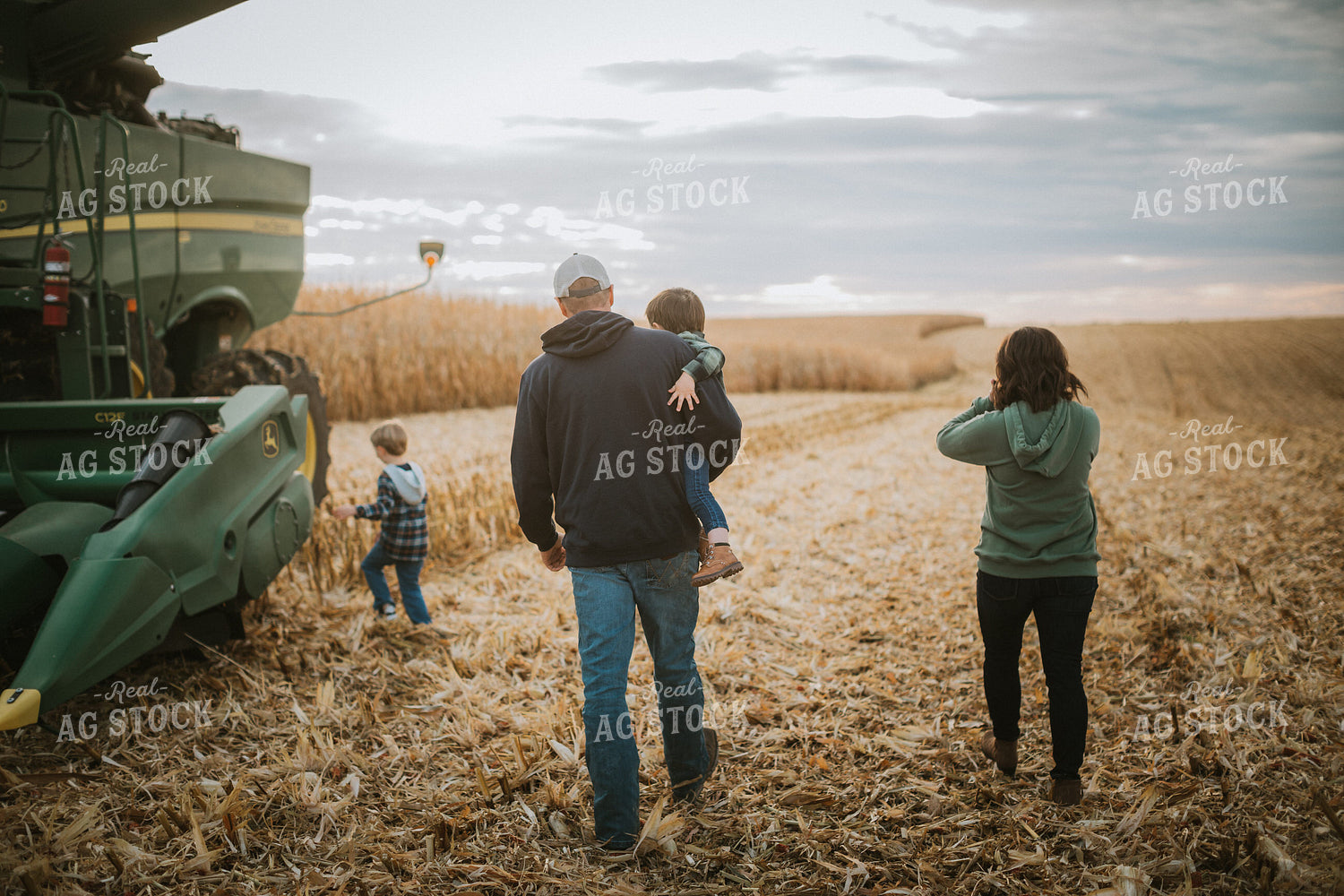 Farm Family in Corn Field 6942