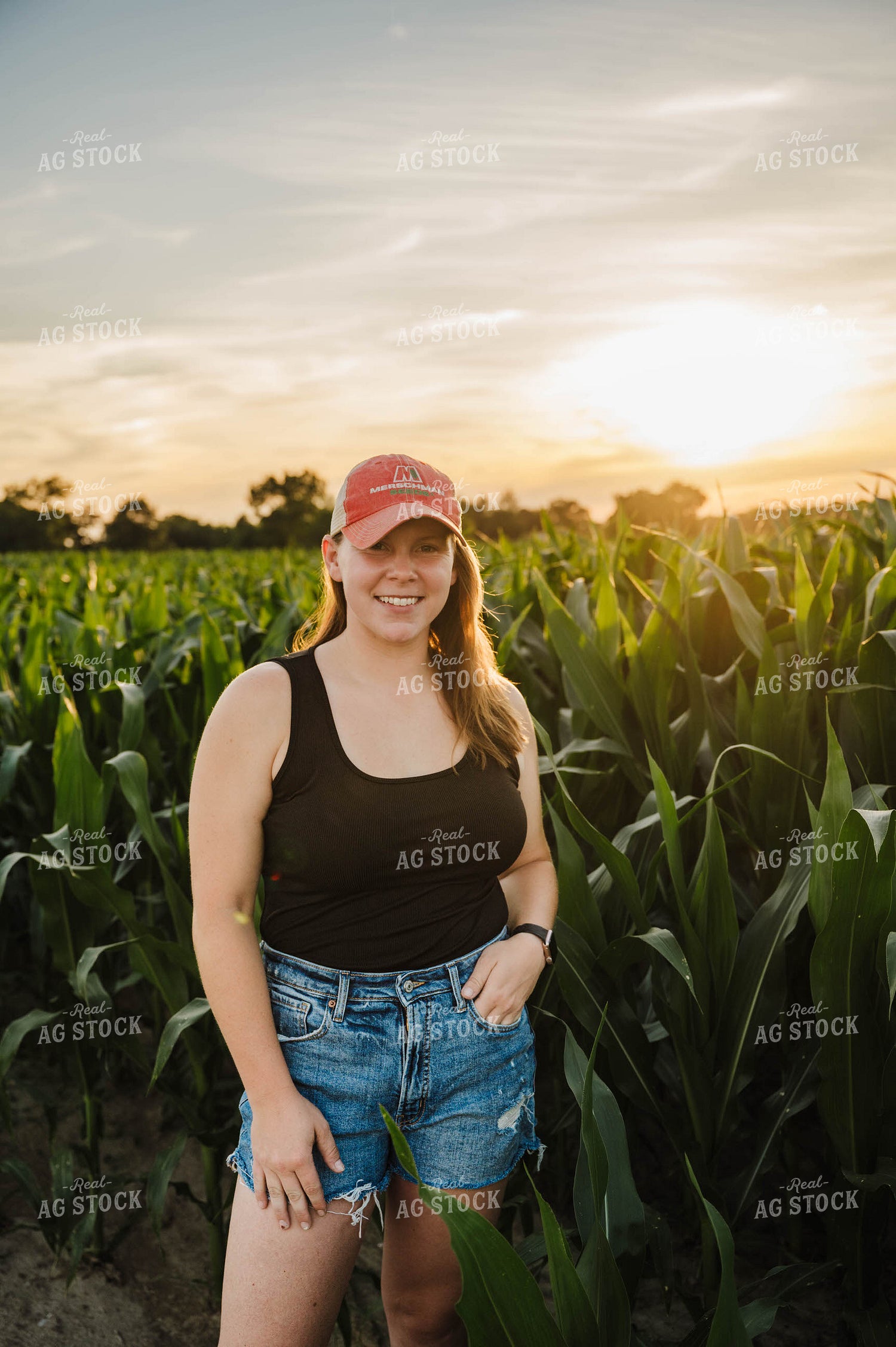 Female Farmer by Cornfield 115299
