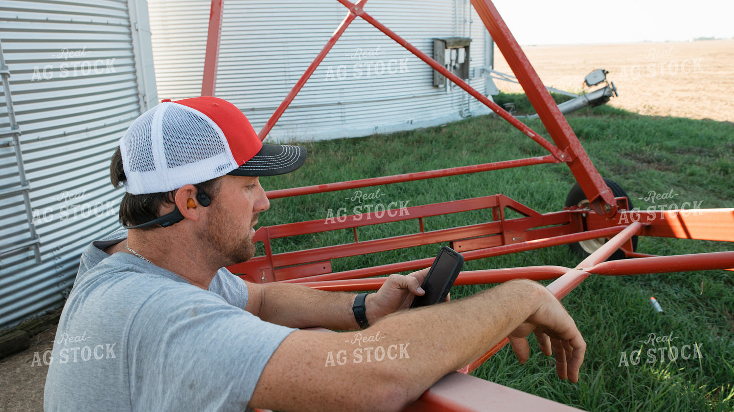 Farmer Using Phone 26085
