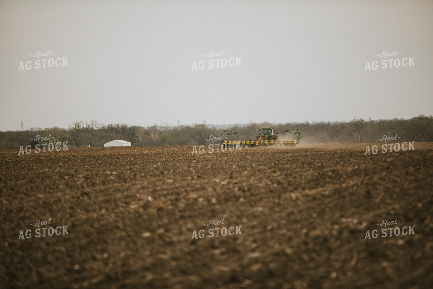 Planting with Tractor and Planter 5471