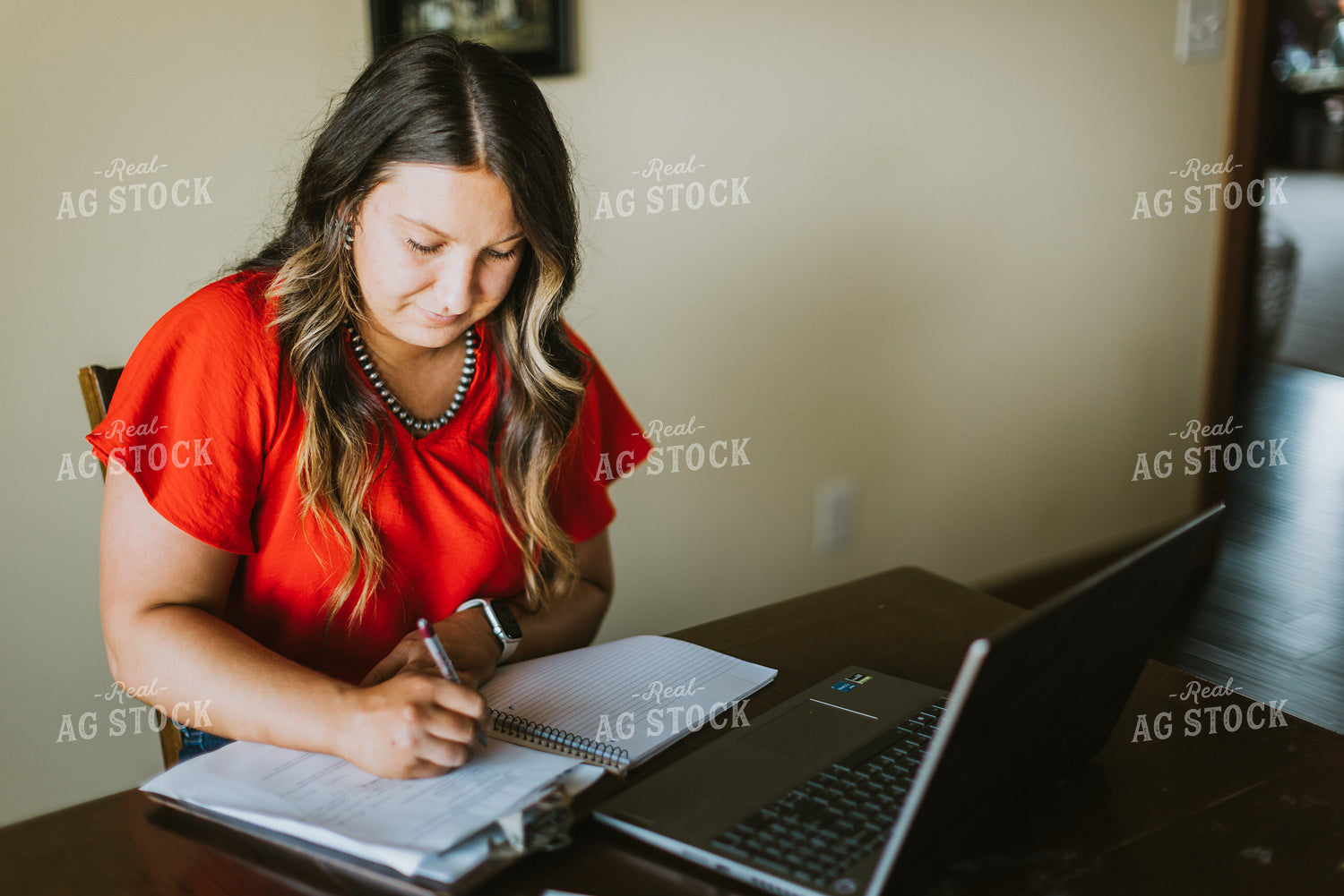 Female Farmer on Computer 8103