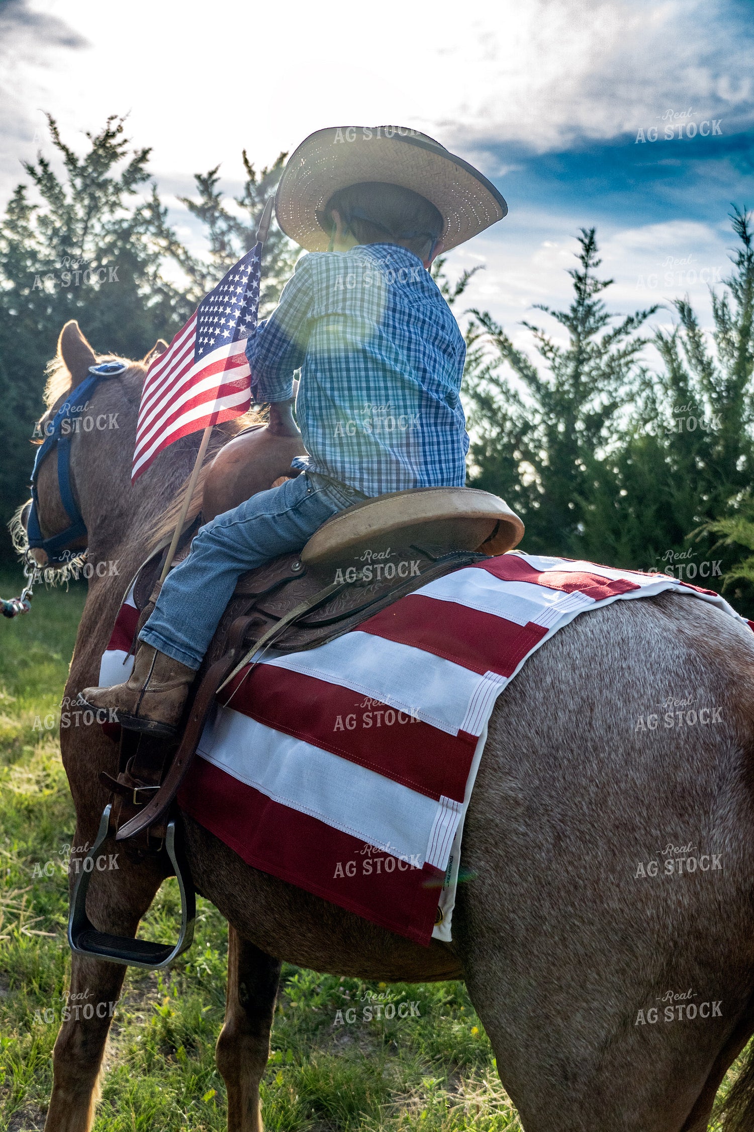 Farm Kid on Horseback 65062