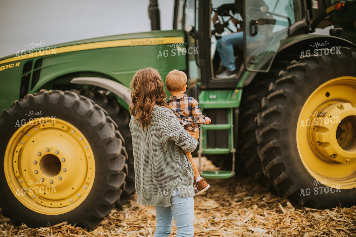 Farmer and Farm Kid in Field 6669
