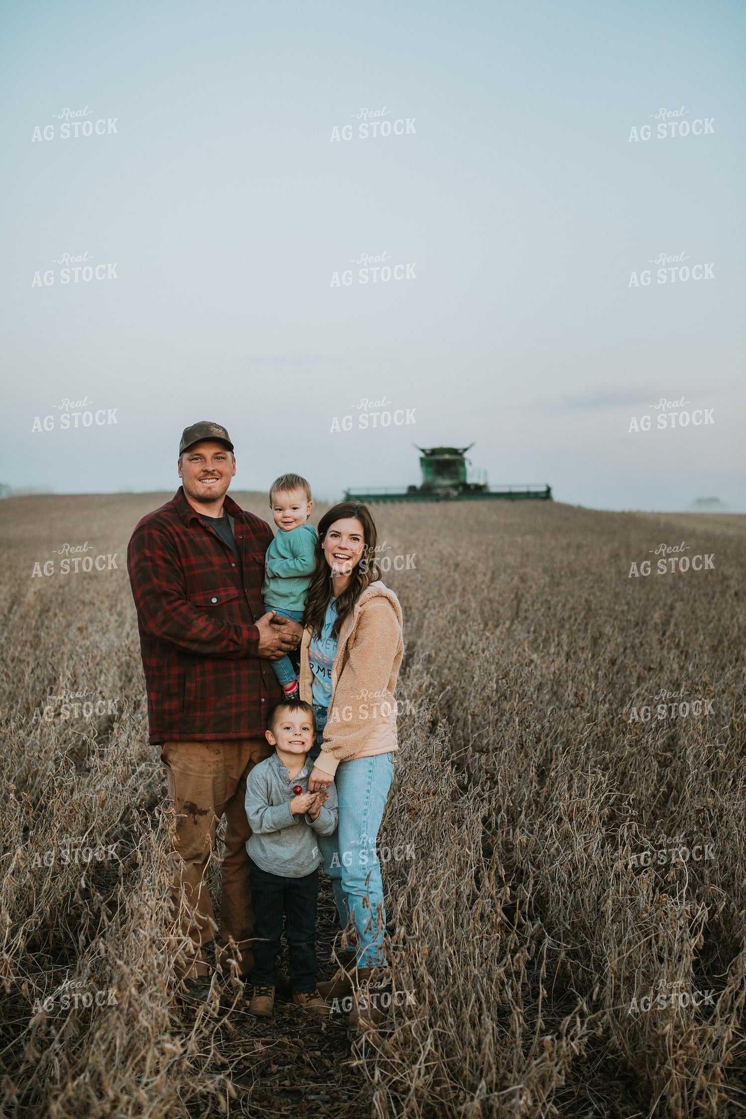 Farm Family in Soybean Field 6761
