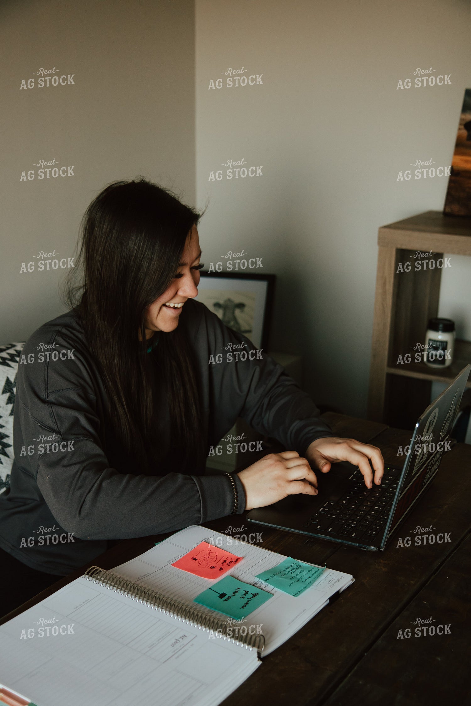 Female Farmer on Computer 67671