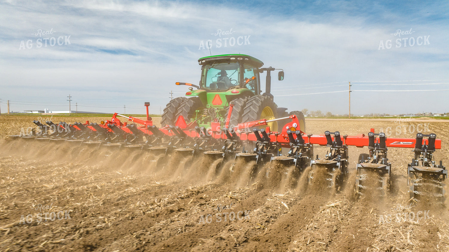 Tractor Strip Tills Field 56632