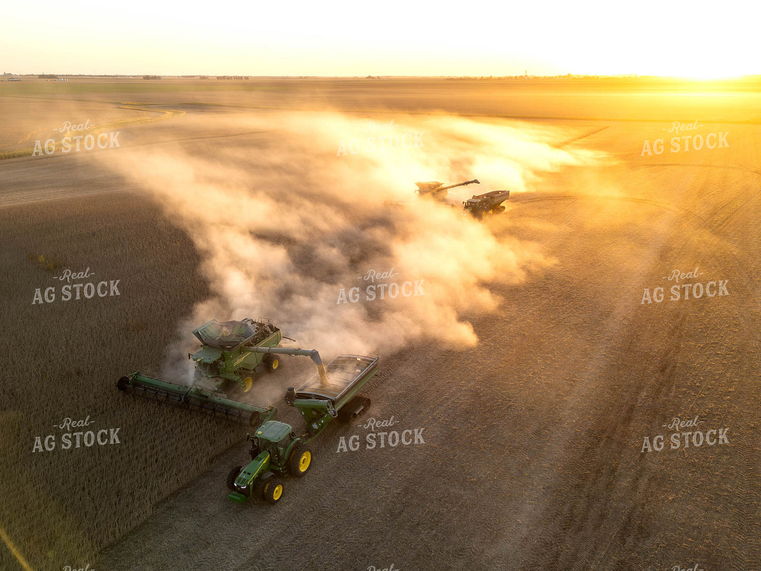 Aerial of Soybean Harvest 115615
