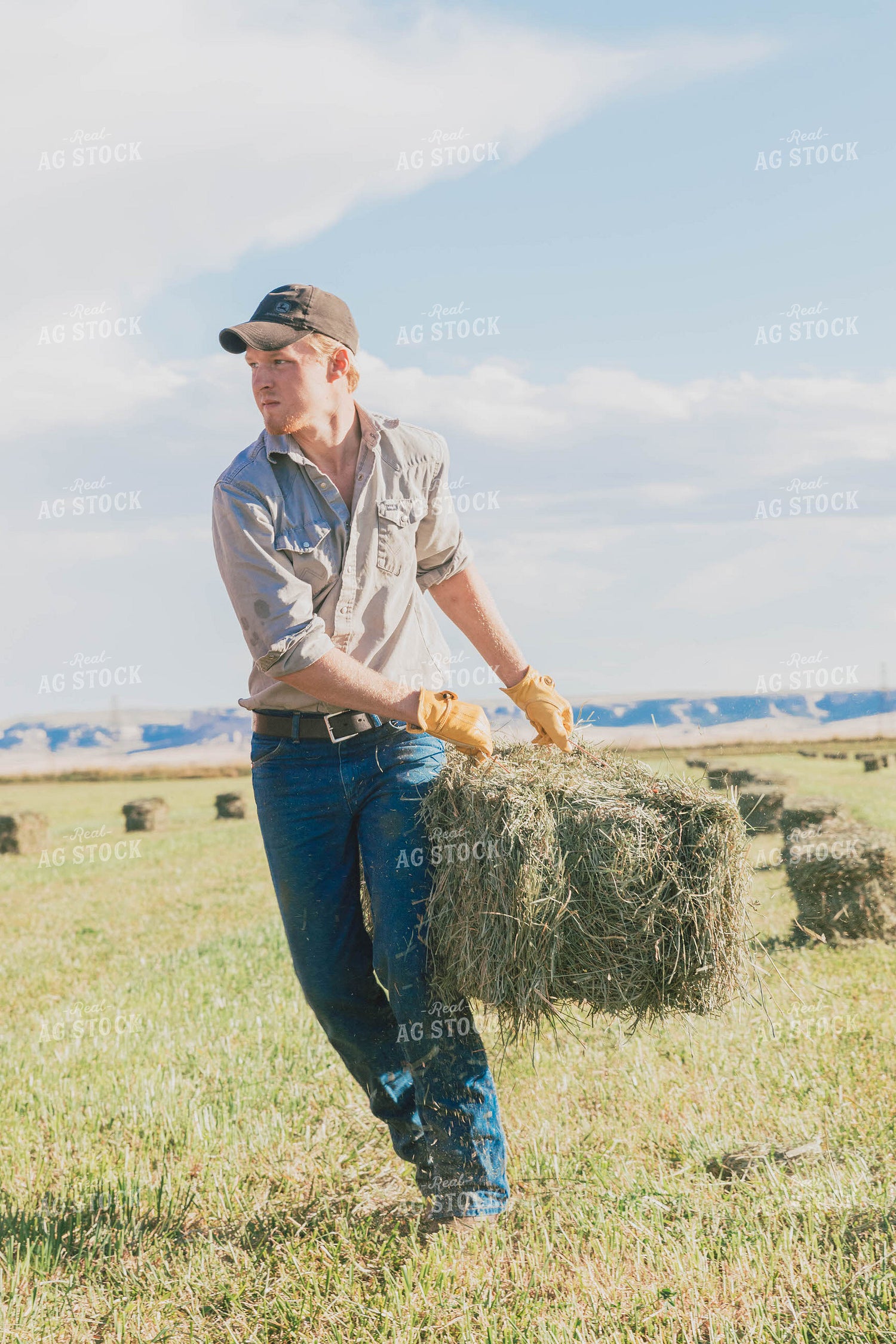 Farmer Racking Square Bales 61076