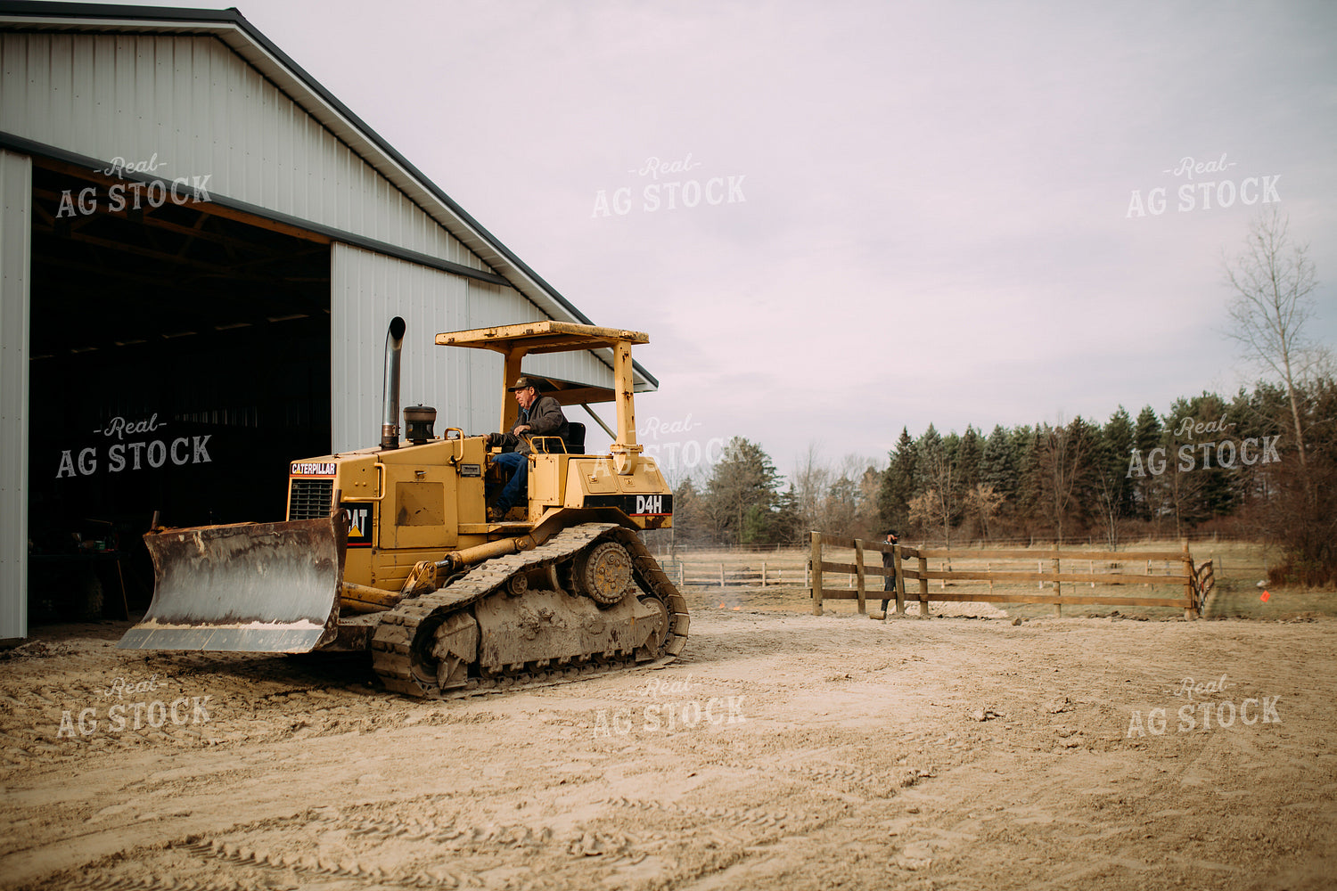 Farmer Running Bulldozer 169058