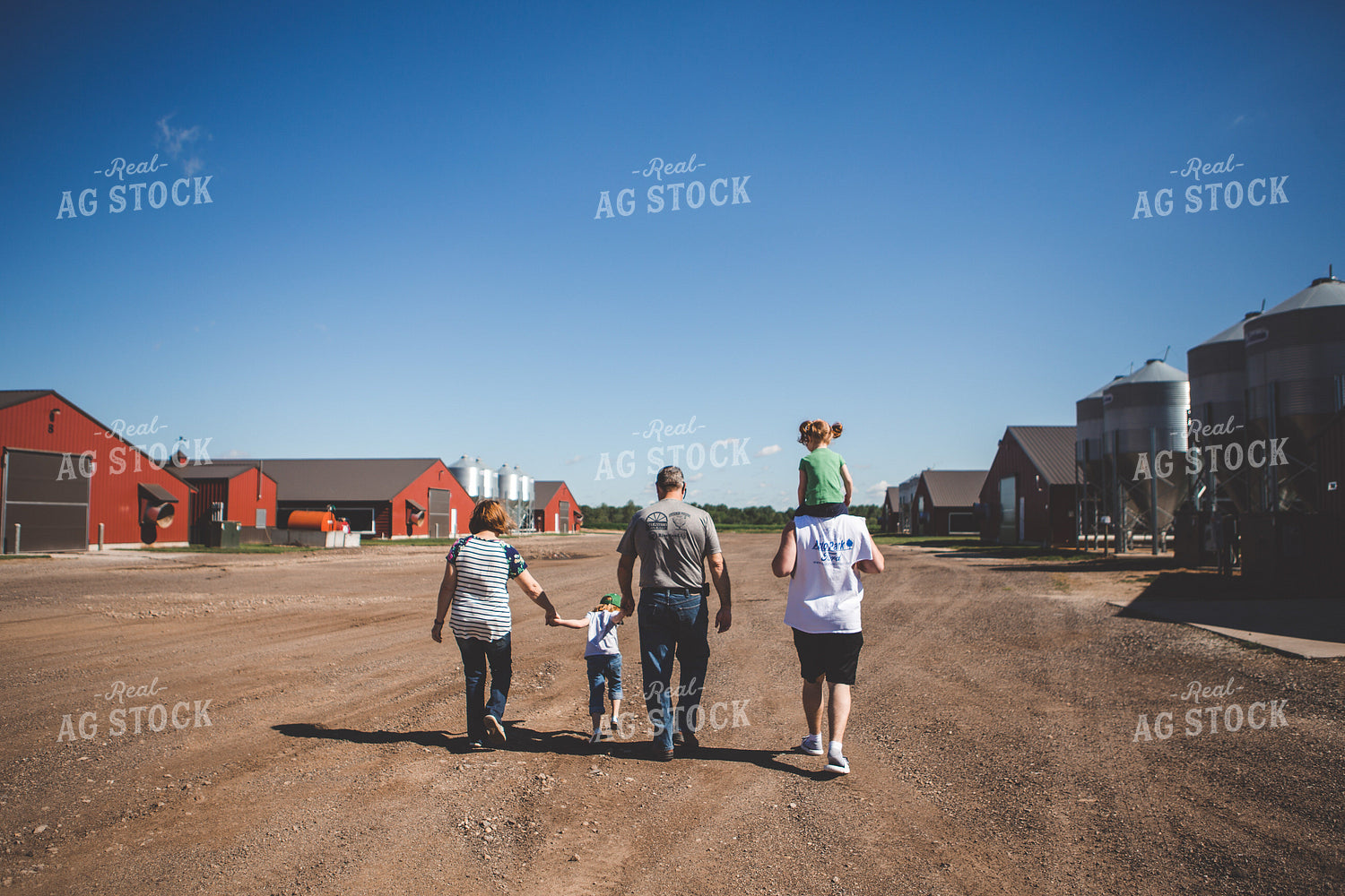 Farm Family Walking Together 169022