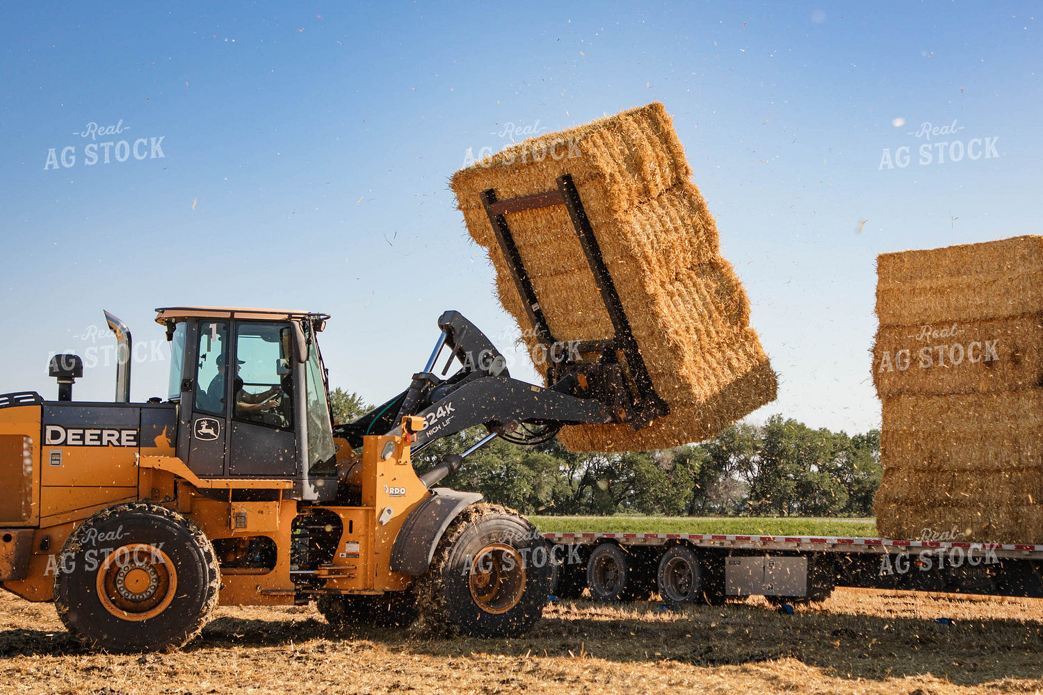 Stacking Wheat Straw Bales 152578