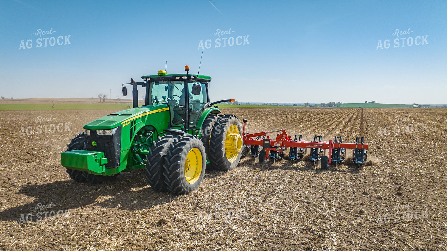 Tractor Strip Tills Field 56629