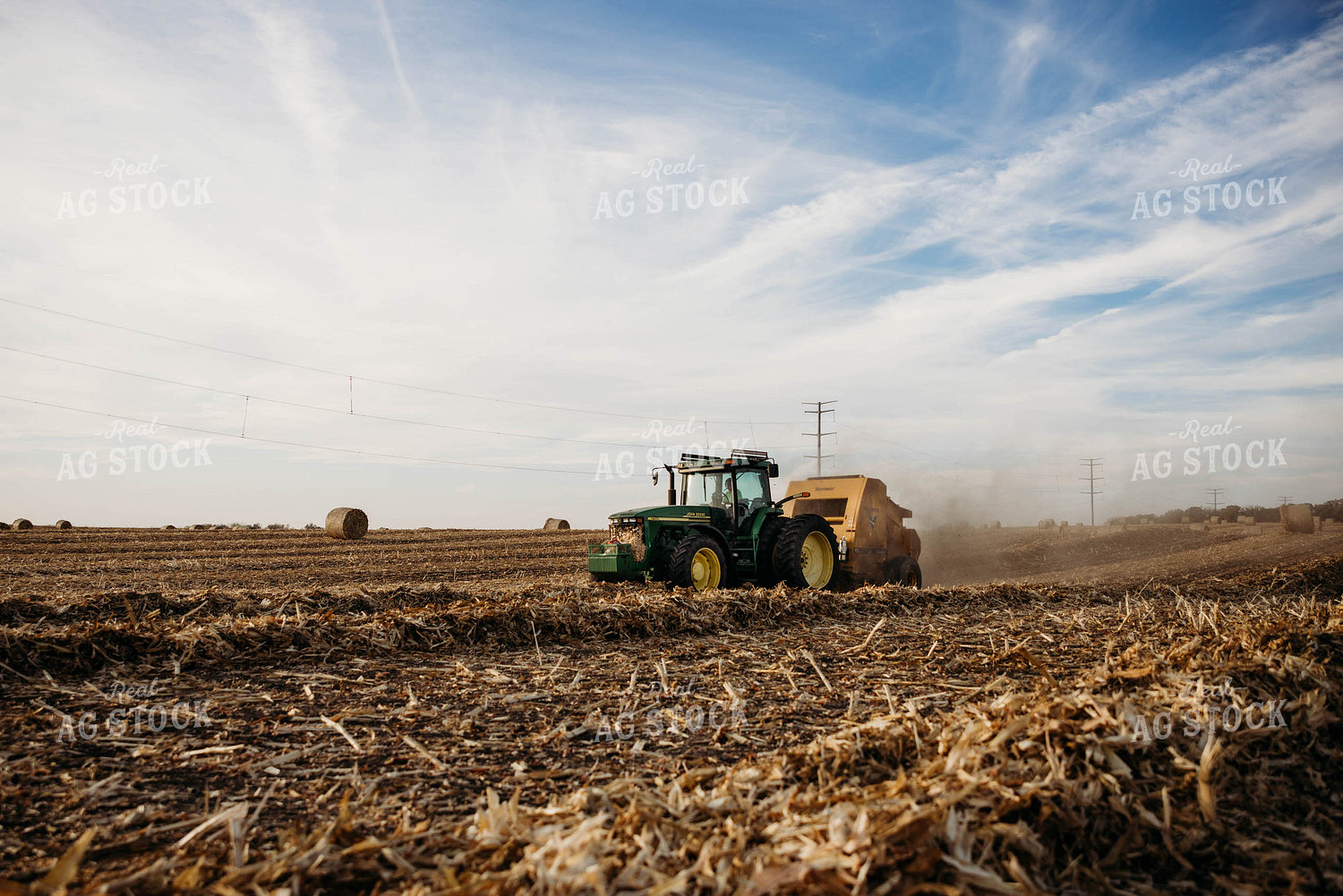 Baling Corn Stalks 152064