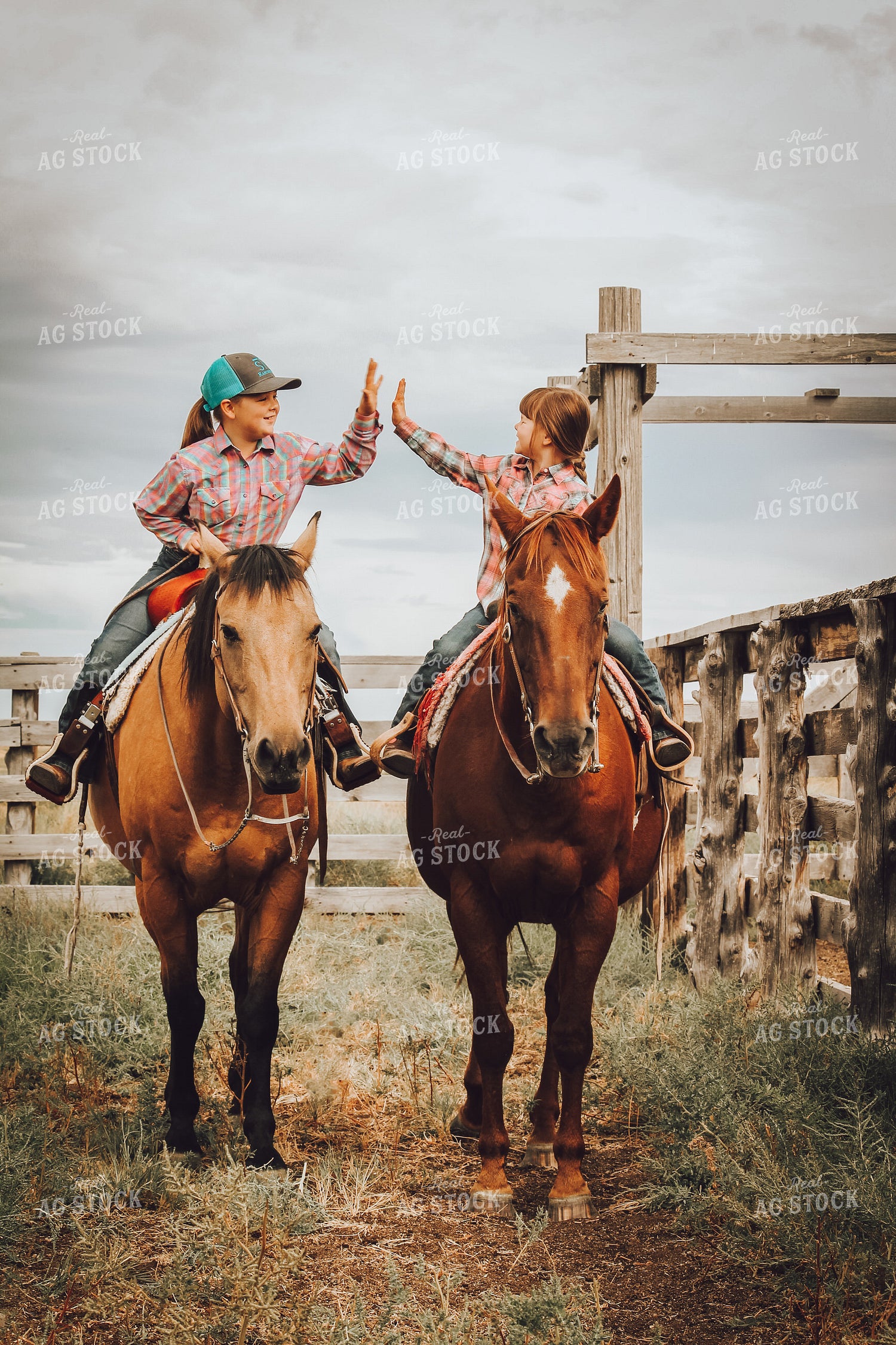 Farm Kids on Horse 78015