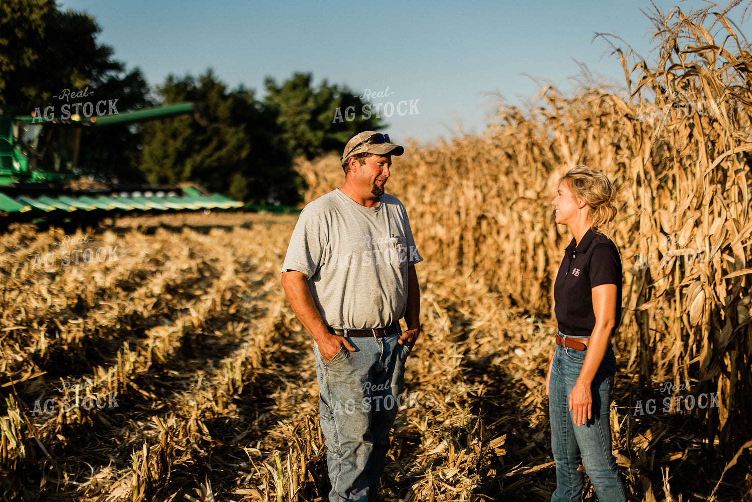 Farmer and Agronomist Talking in Field 8274