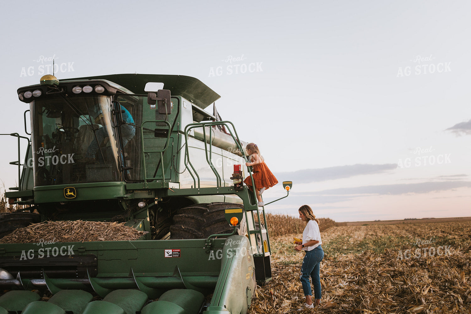 Farm Family Going for a Ride at Harvest 9408
