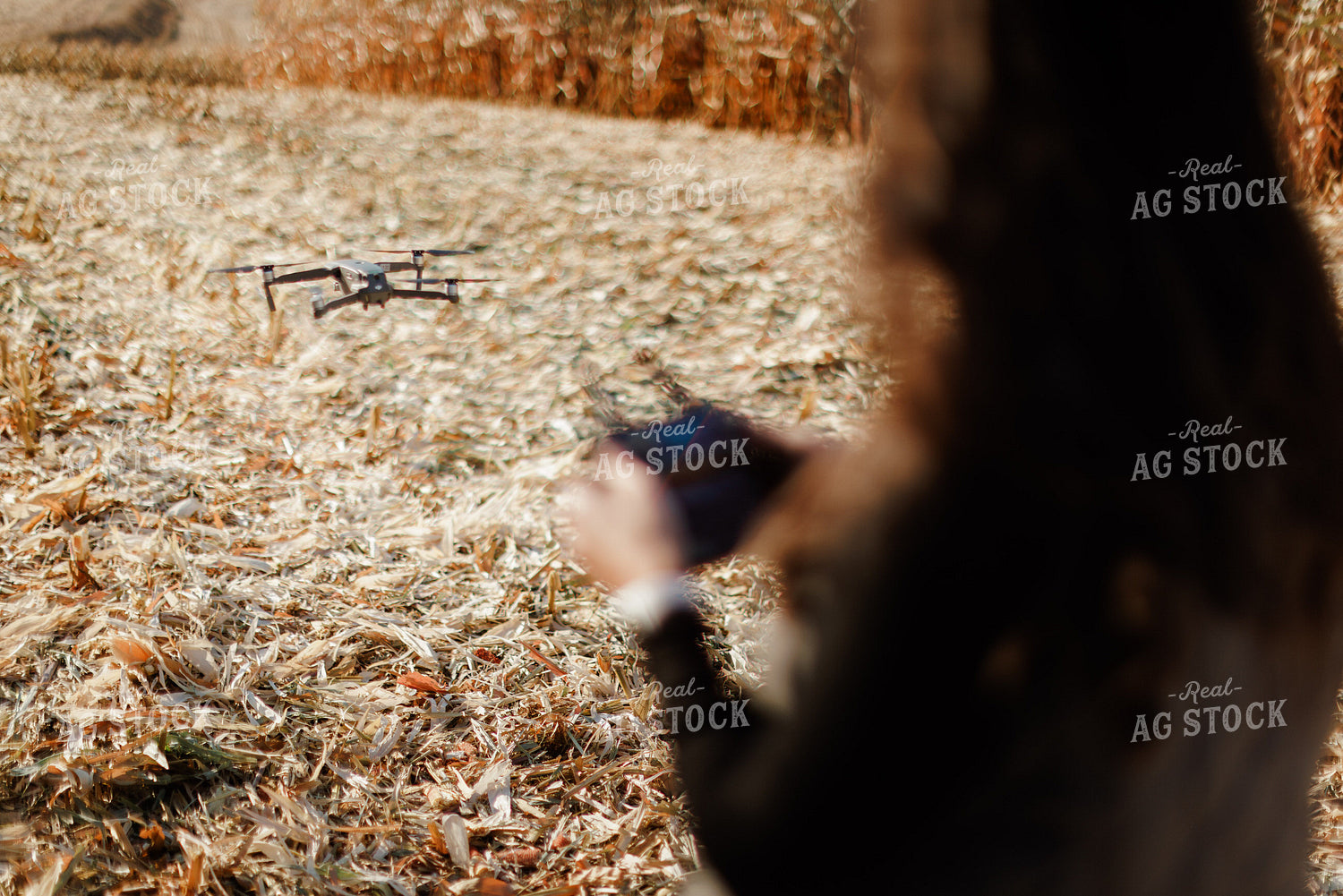 Female Appraiser Flying Drone 9439