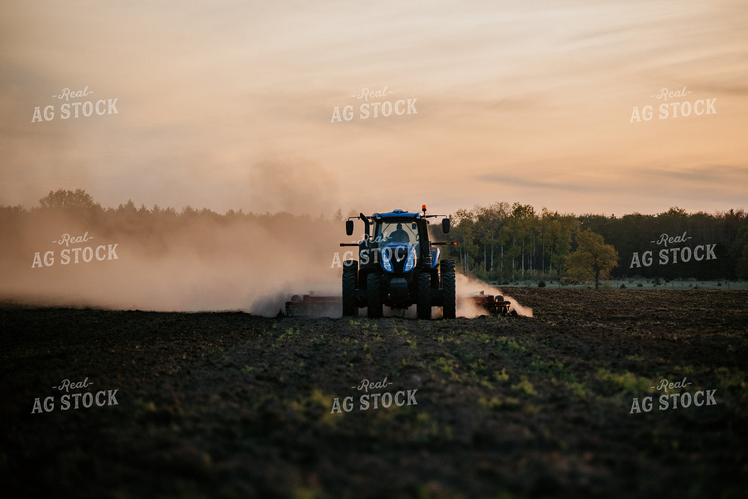 Tractoring Disking Field 118015