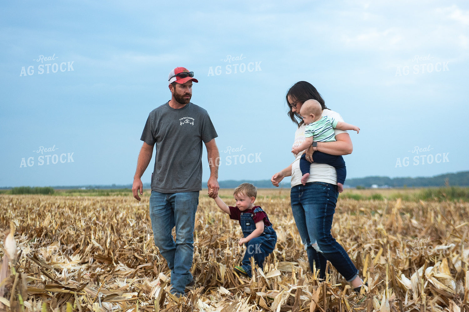 Farm Family in Field 129060
