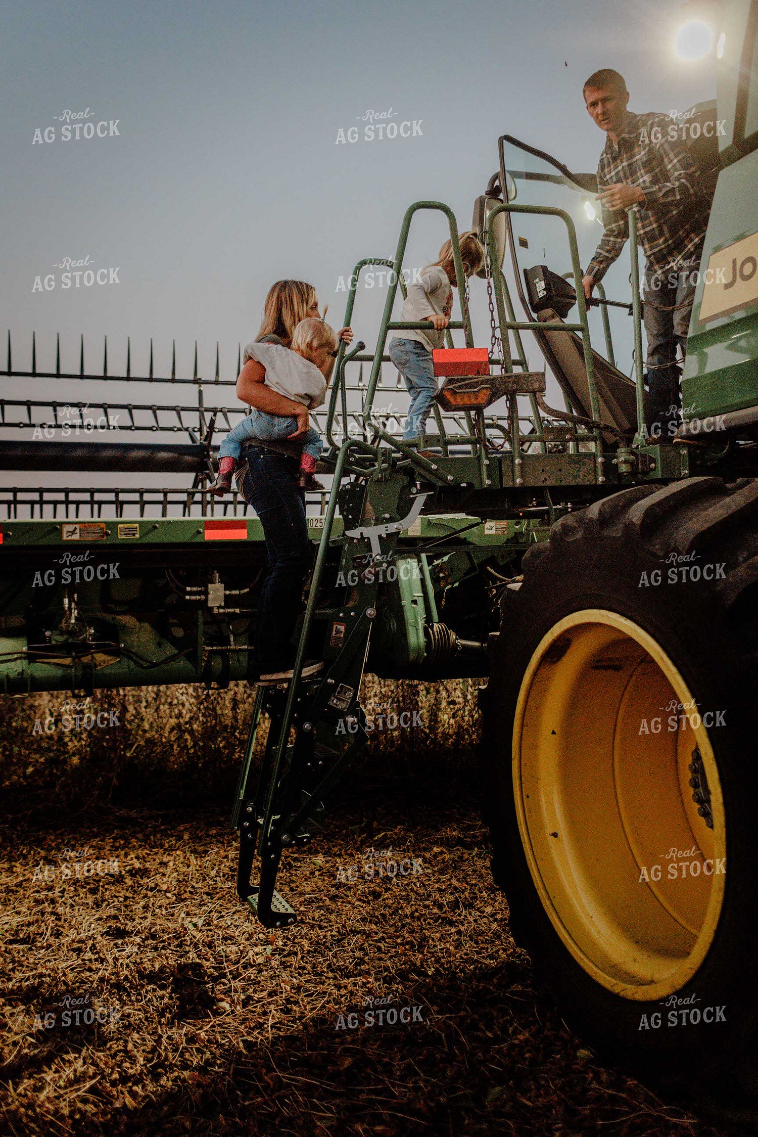 Farm Family Going for a Ride at Harvest 9286