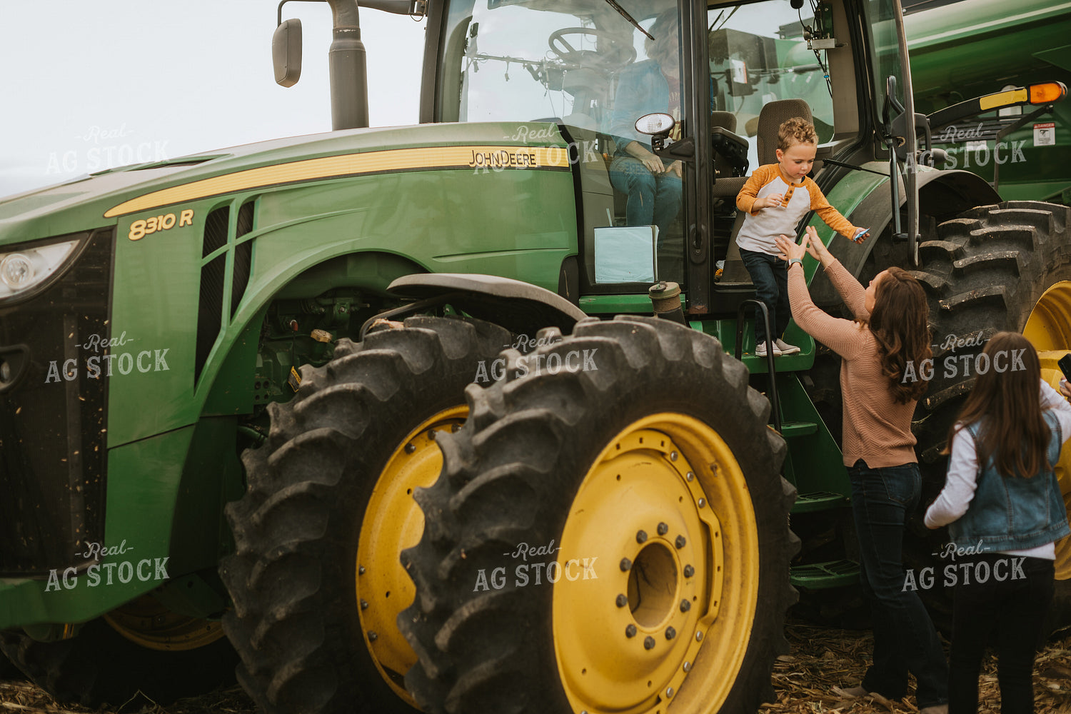 Farm Family Near Tractor 6599