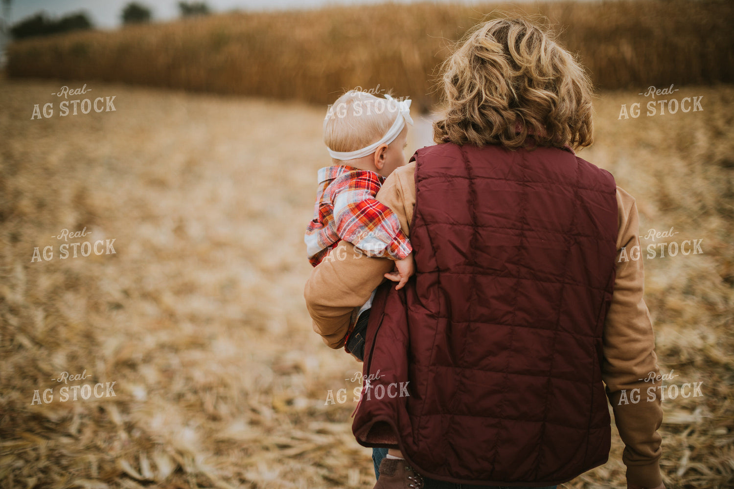 Farmer and Farm Kid in Field 6676
