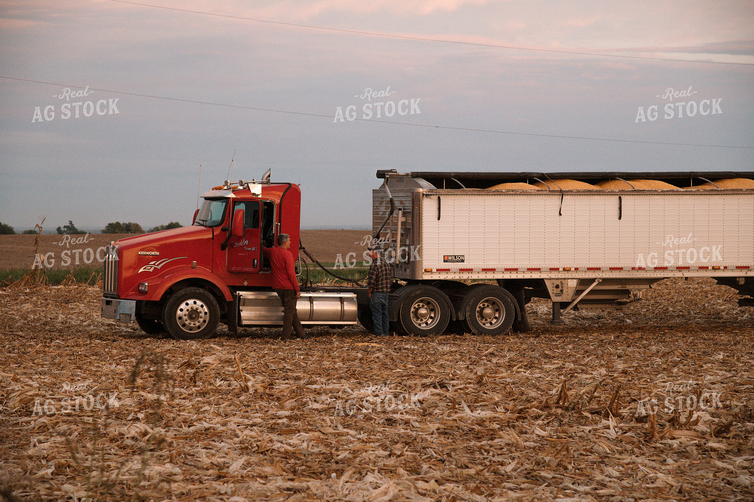 Farmers Talking by Semi Truck 26040