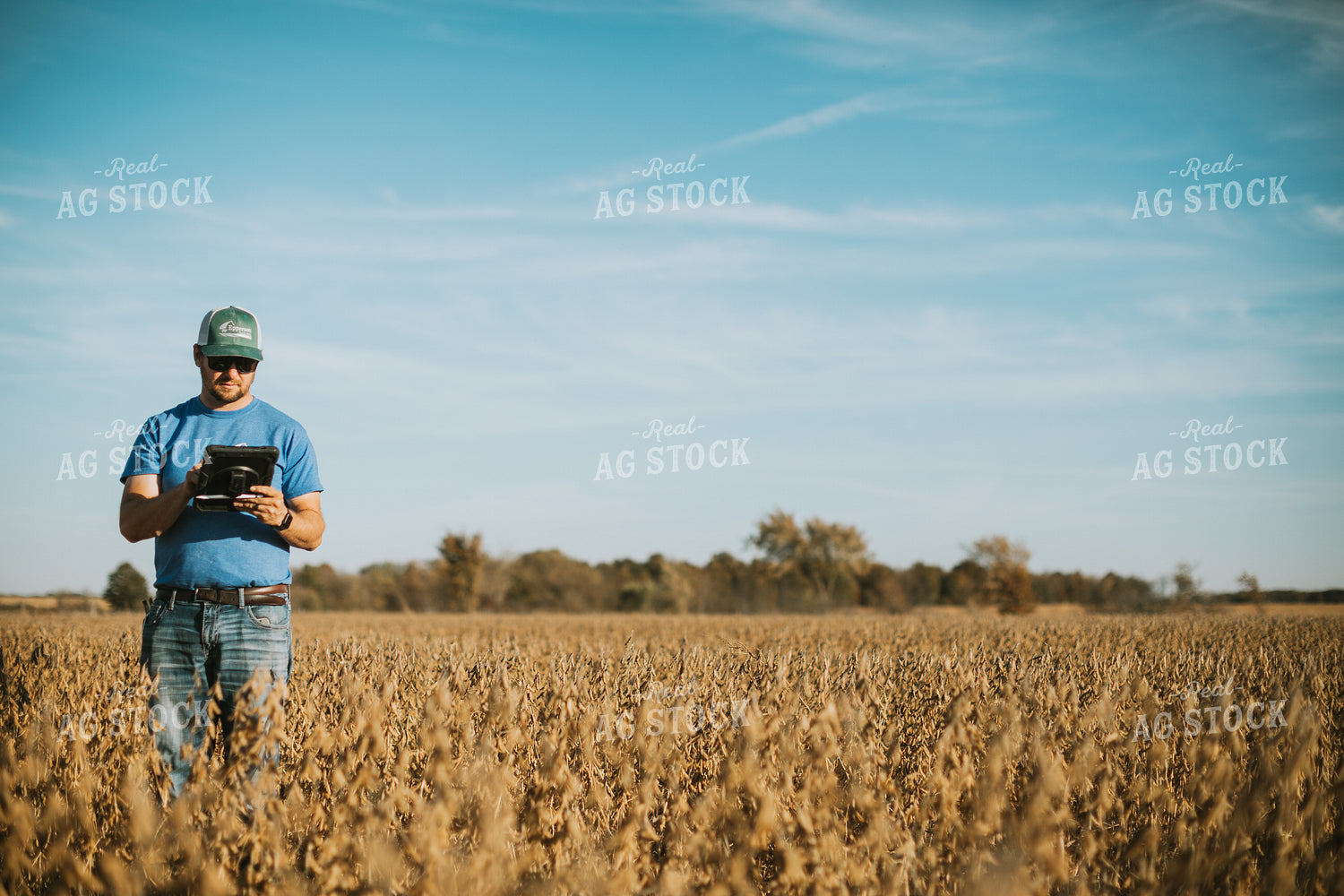 Farmer in Field with Tablet 7170