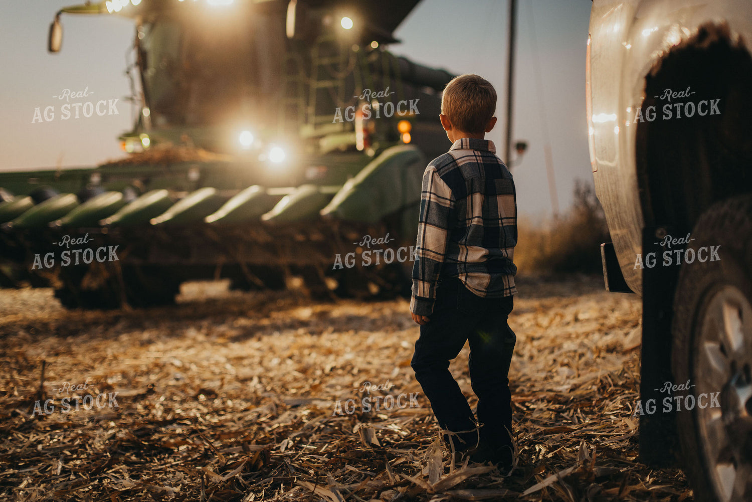 Farm Family Going for a Ride at Harvest 9505