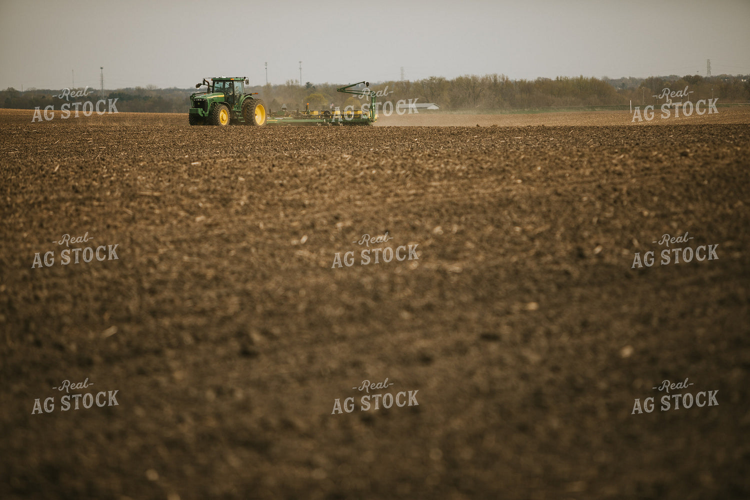 Planting with Tractor and Planter 5473