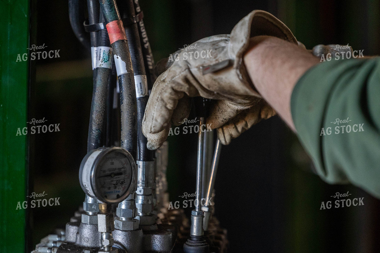 Farmer Pulling Lever 72142