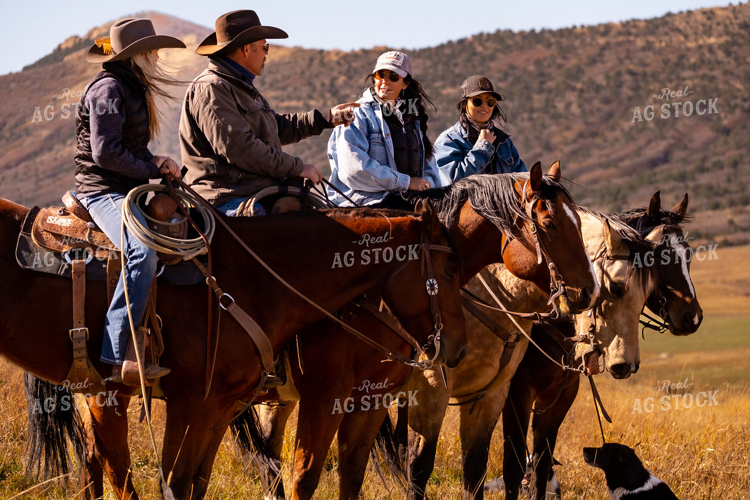 Rancher Family on Horseback 163034