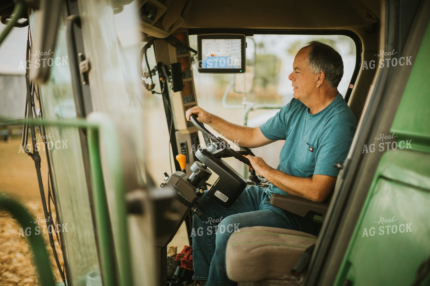 Farmer in Combine 6619