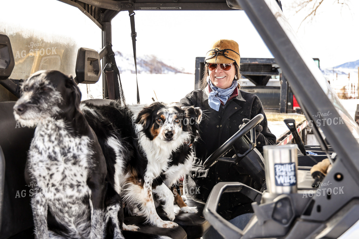 Female Rancher with Dogs 163045