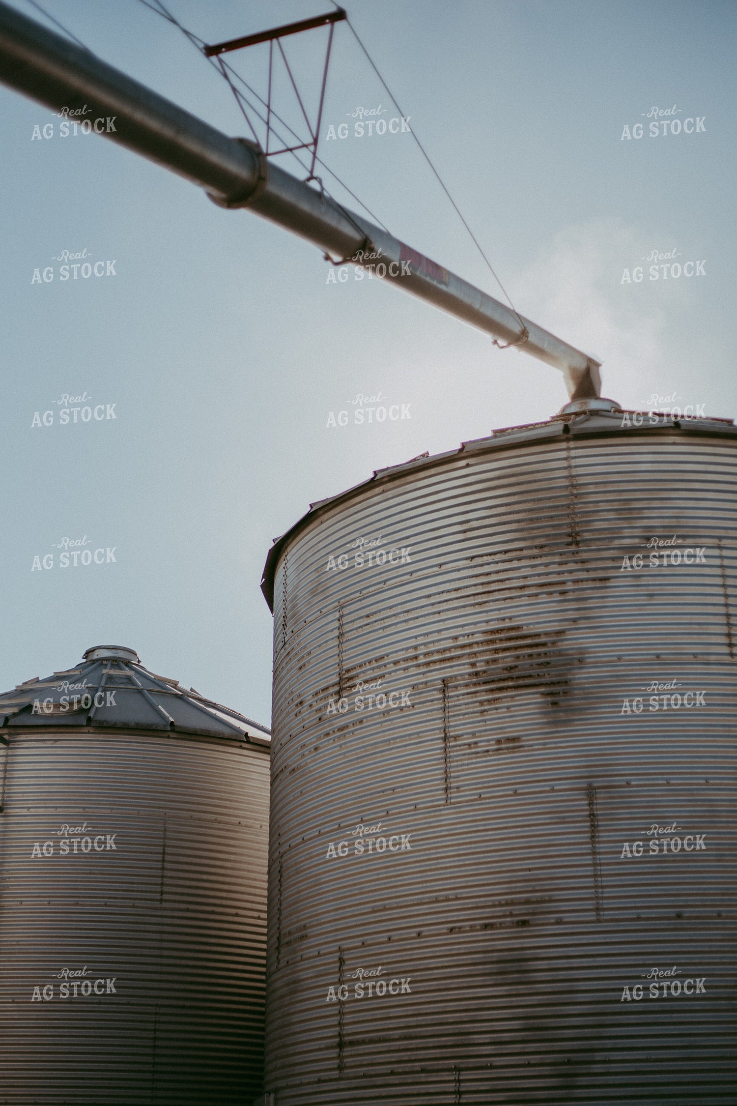 Auger Filling Up Grain Bin 111014