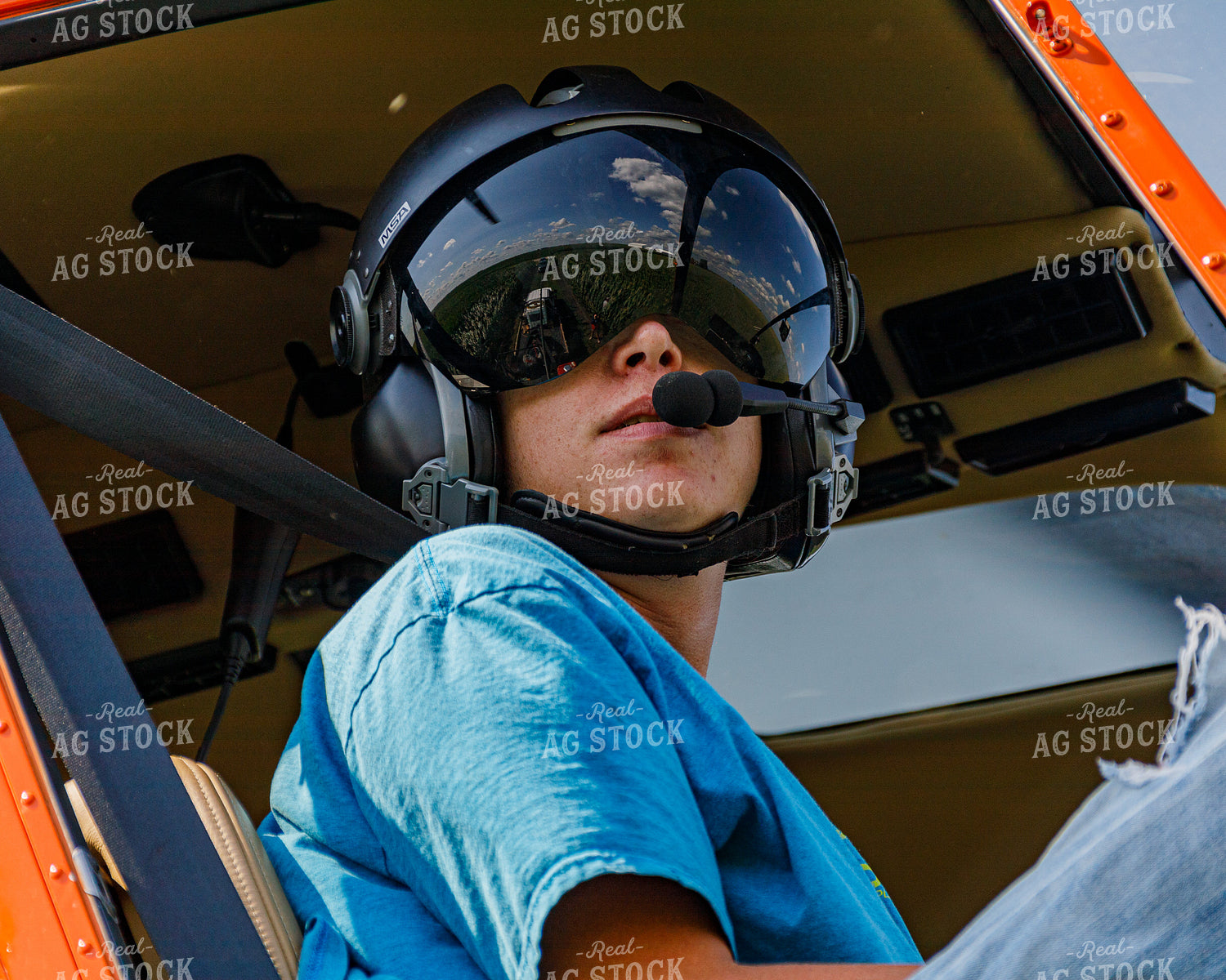 Pilot in Helicopter Crop Duster 231024