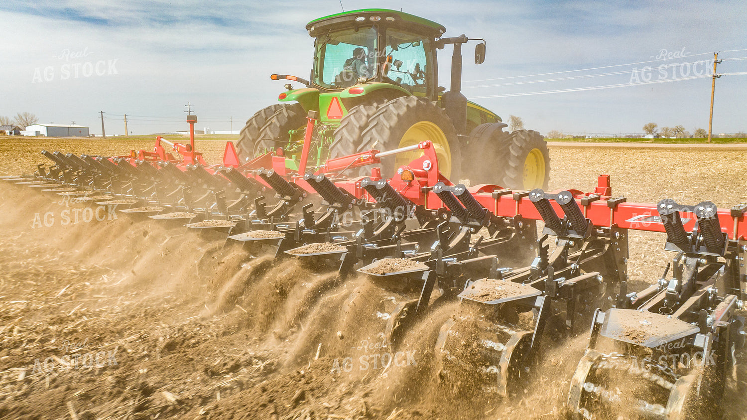 Tractor Strip Tills Field 56633