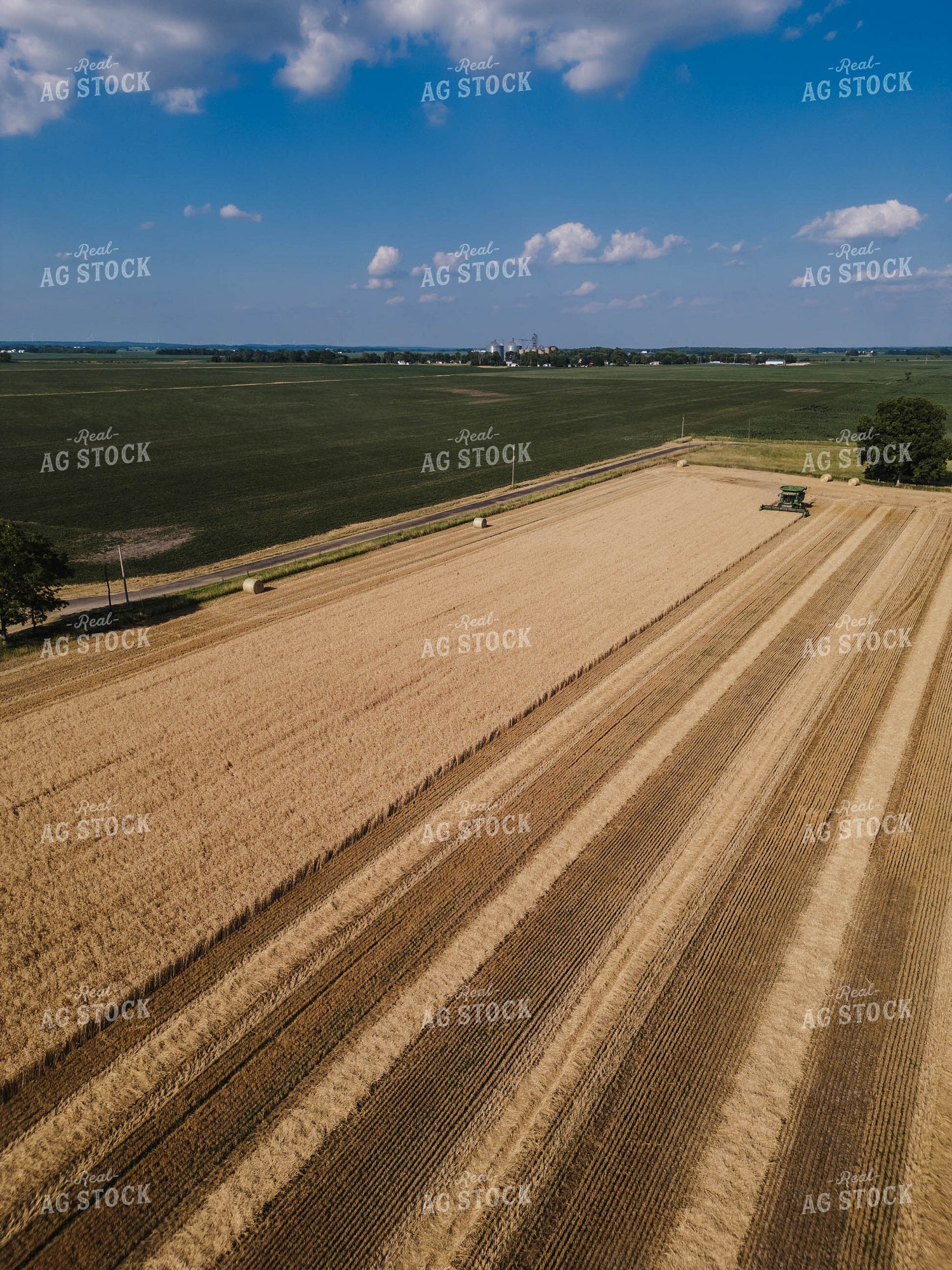 Aerial of Wheat Harvest 115317