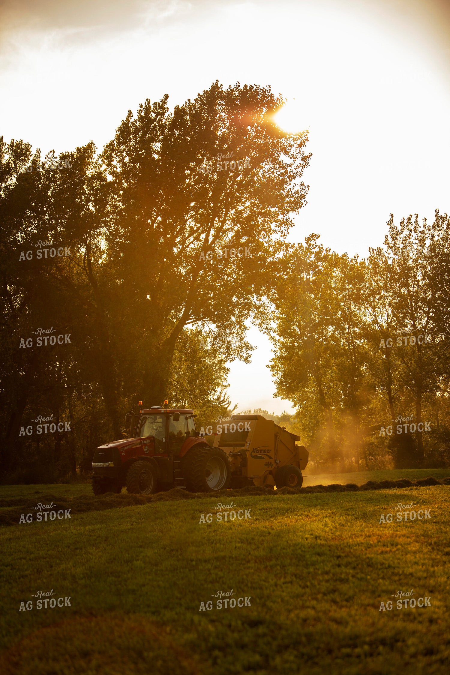 Tractor Baling Hay 5510