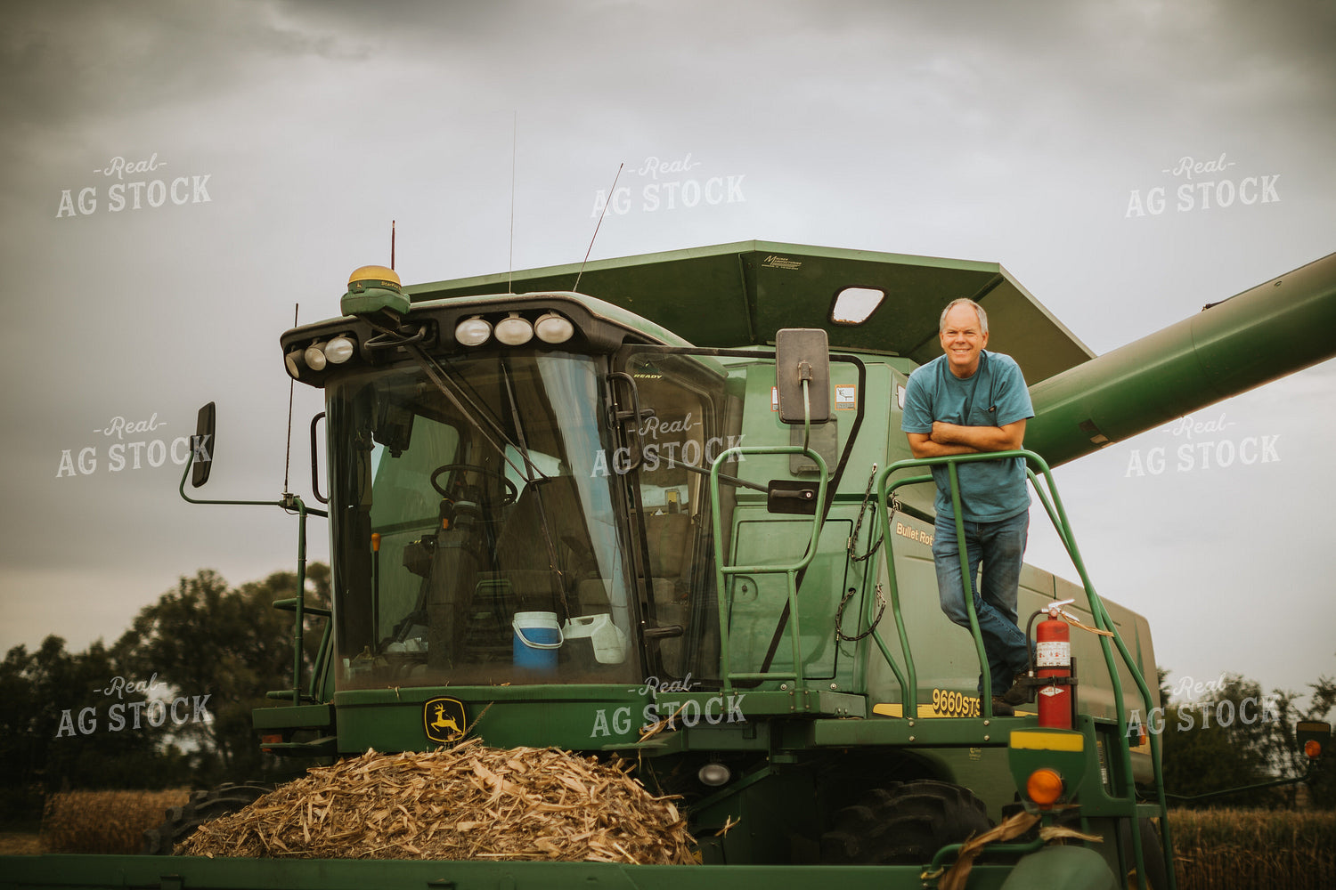 Farmer in Combine 6622
