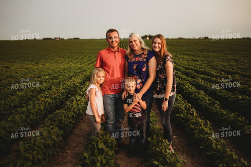 Farm Family in Soybean Field 4602