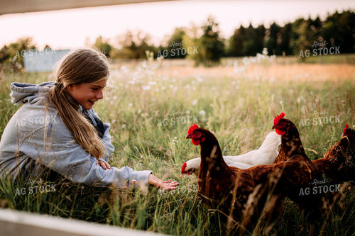 Farm Kid with Chicken 169050